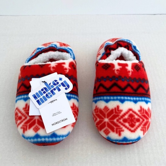 NEW Nordstrom Convertible Microfleece Family Scuff Slippers Small/Medium - Picture 3 of 15